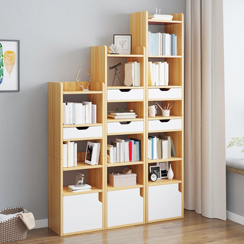 Modern Bookcase Open Back Engineered Wood Bookshelf for Study Room