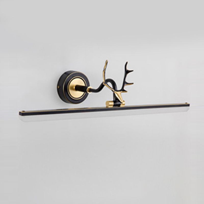 Linear Shape Wall Lighting Postmodern Style Metal 1 Light Sconce Lamp for Shower Room