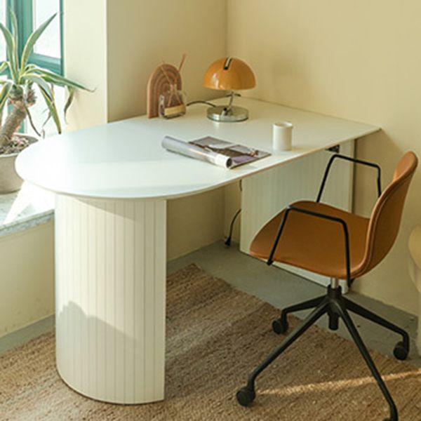 Wood Top Dining Table Traditional Luxury Dining Table with White Sled Base