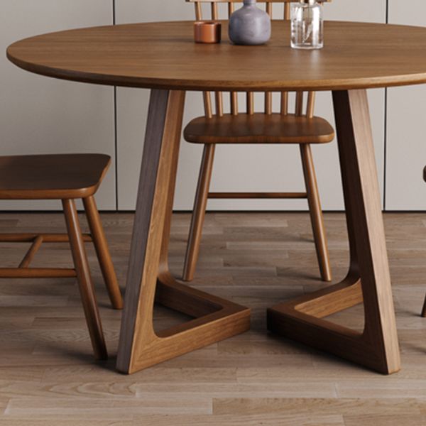 Modern Style Dinette Set 1/2/4/5 Pcs Round Solid Wood Dinette Table with Dining Chair
