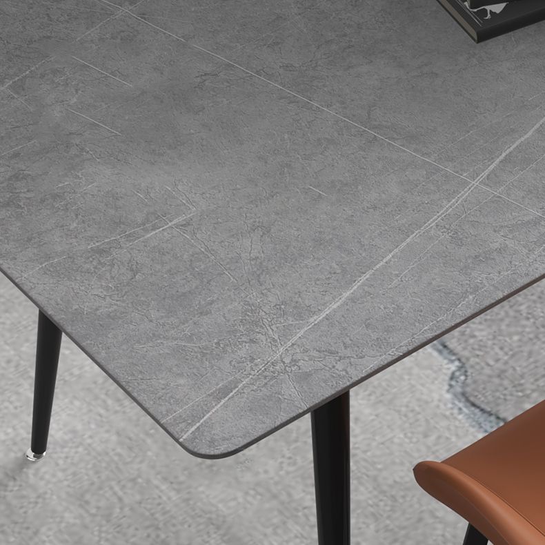 Industrial Grey Sintered Stone Esstisch Rechteck Form Standard Esstisch für Küche