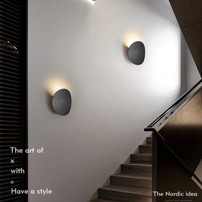 Lámpara de pared de aluminio contemporánea de lámparas de aluminio apliques para dormitorio