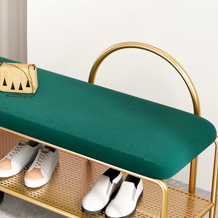 12.6 Inch Wide Glam Bench Foam Cushioned Bench with Shoe Storage