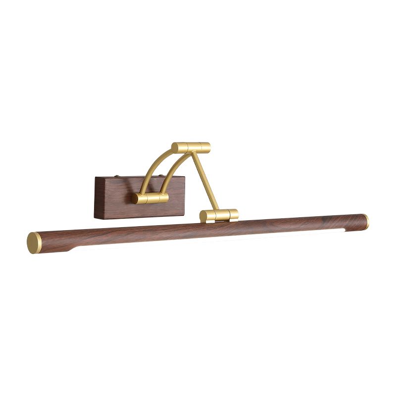 Minimalist Tube Shaped Vanity Light Fixture Acrylic LED Wall Mount Lamp with 3-Joint Swing Arm