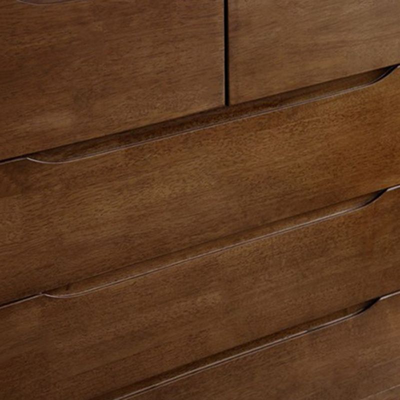 Contemporary Home Storage Chest Rubber Wood Chest with Drawers