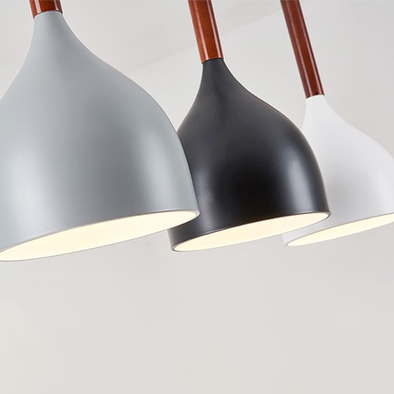 Modern Creative Creative Macaron a sospensione Light Lacked Cone lampada appesa con Sucker di ferro