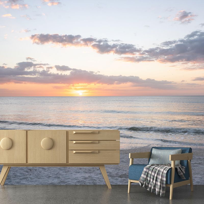 Contemporary Beautiful Seascape Mural Wall Decor Environment Friendly for Living Room