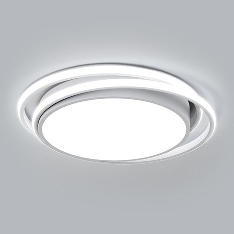 Modernism Single White Flush Mount Lighting Unique Ceiling Light for Bedroom