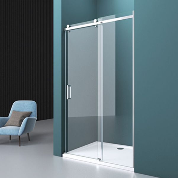 Semi Frameless Tempered Glass Shower Door Single Sliding Shower Door