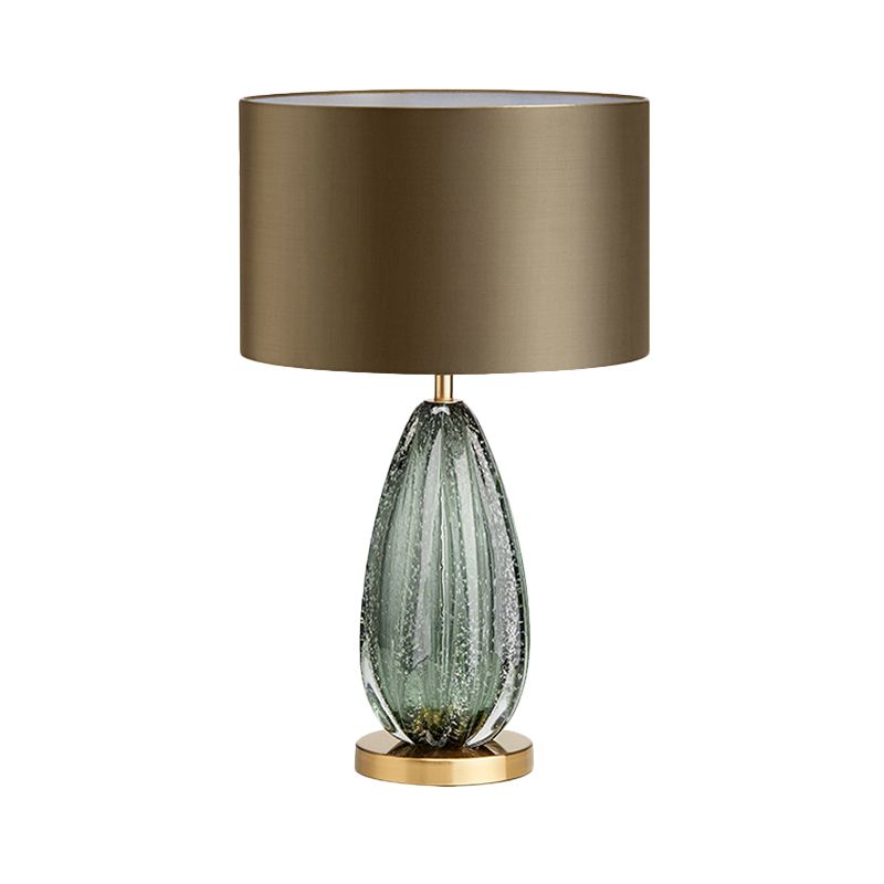 Gerade Schattentisch leichter modernistischer Stoff 1 Kopf kleine Schreibtischlampe in Grün