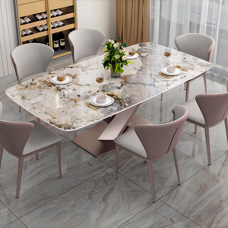 Dining Room Dinner Table Contemporary Dining Table with Pedestal Base