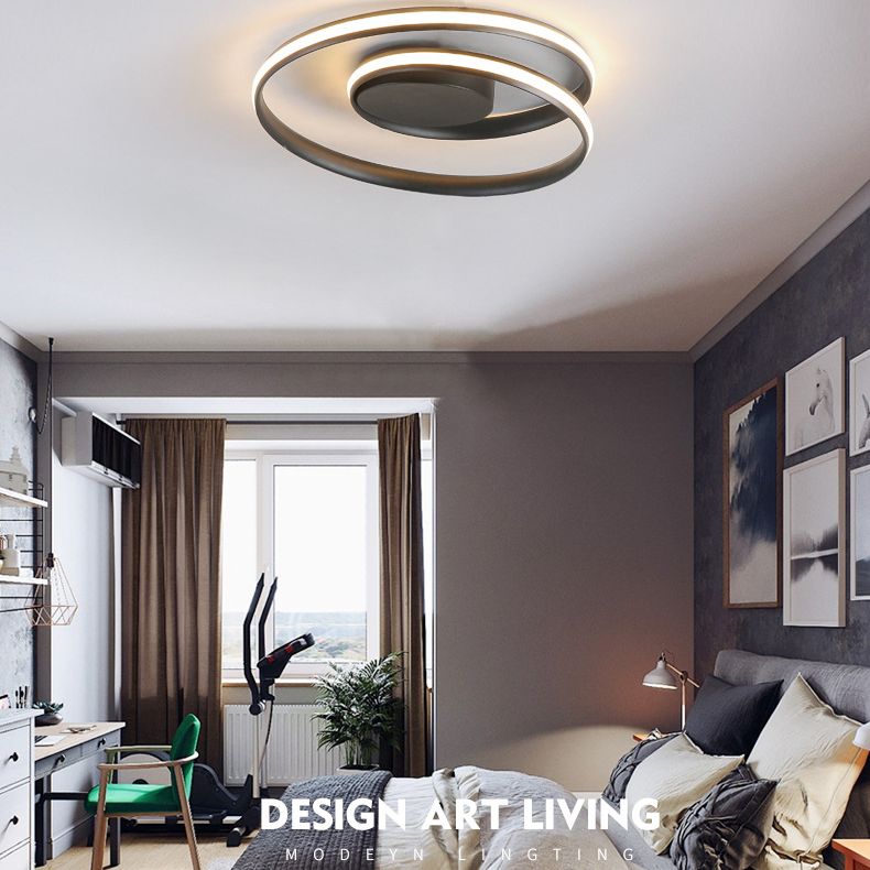 Metalen ringen semi-inbouwlamp moderne slaapkamer en woonkamer semi-inbouwlamp
