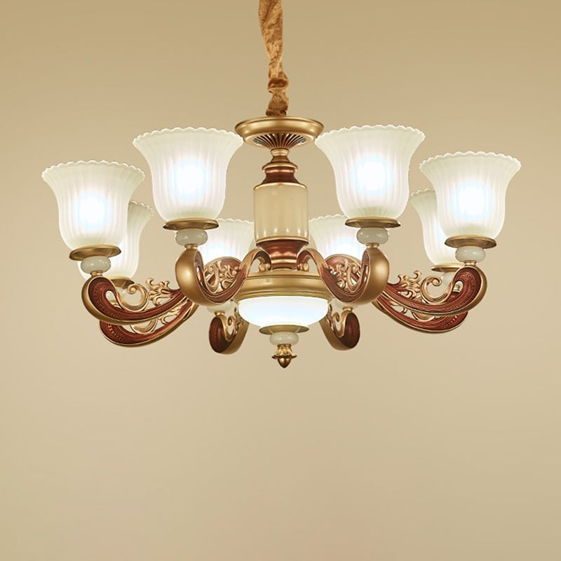 Geometry Shape Pendant Lights Modern Style Glass Chandelier Lights in Gold