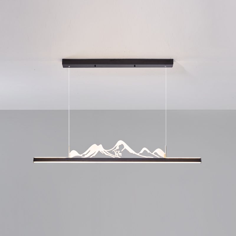 Modern Dining Chandelier Light Modern Rectangle Pendant Lamp Fixture for Dining Room