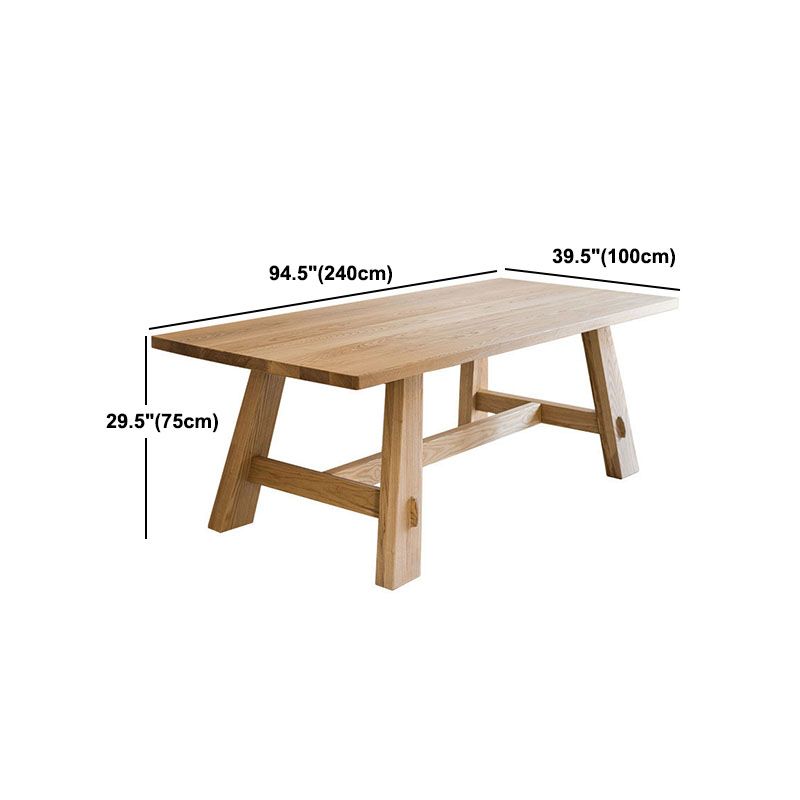 Rectangle Dining Table Contemporary Style Solid Wood Dinner Table for  Kitchen Home