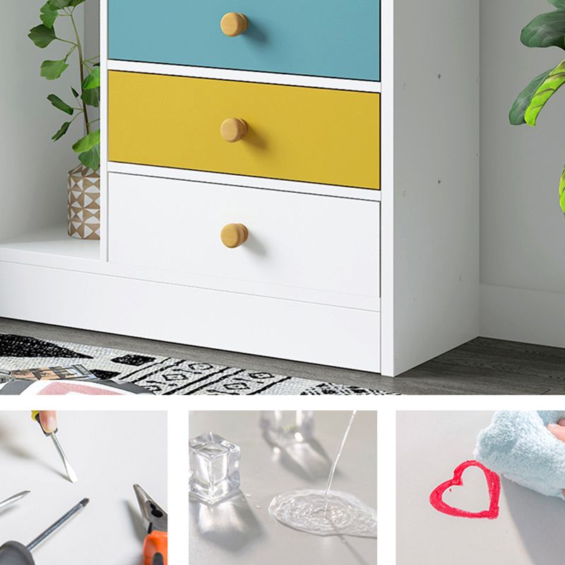 Contemporary Vertical Open Shelf Bookcase Engineered Wood Home Book Shelf with Shelves