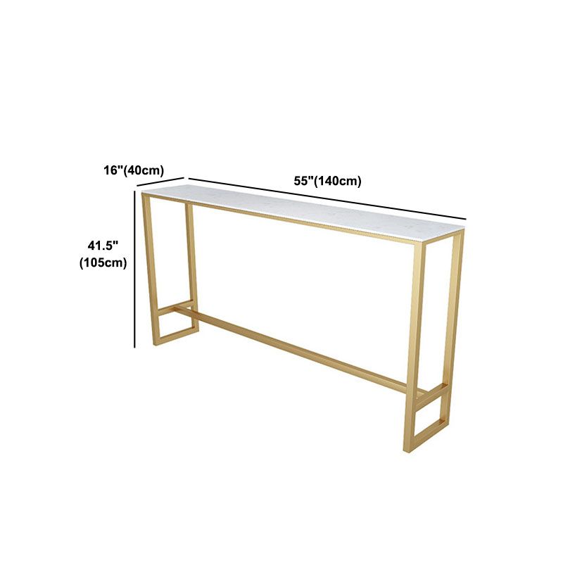 Glam Style 1/2/7 Pieces Faux Marble Bar Table Set Fixed Table Counter Set for Home Use