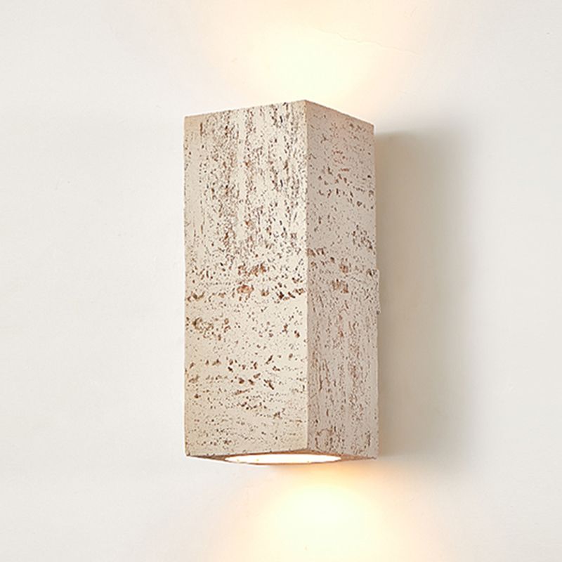 Nordic Style Wall Light Rectangle Shape Wall Lamp with Resin Shade for Bedroom