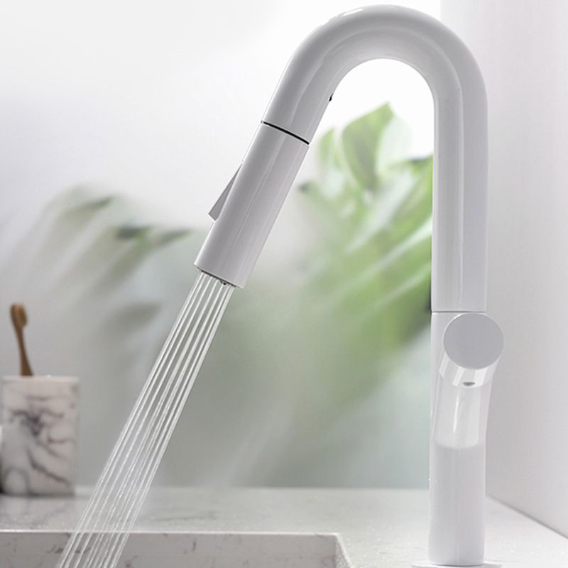Knob Handle Pull Faucet Brass Deck Mounted Bathroom Sink Faucet