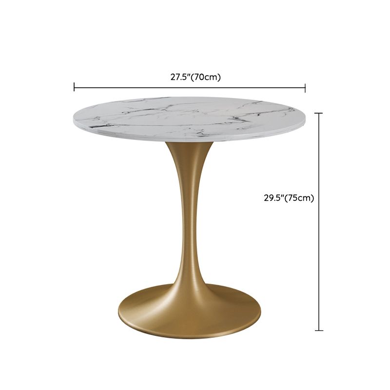 Modern Stone Dining Set 1/4/5 Pieces Round Dining Table Set with Padded Chairs