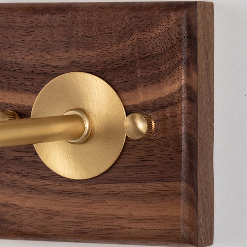Japanese Style Wooden Vanity Light Strip Shape Vanity Lamp for Shower Room