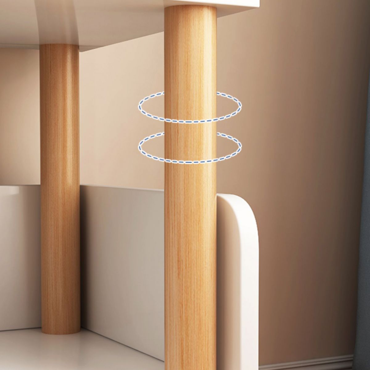 Open Back Modern Style Bookshelf Wood Bookcase for Study Room