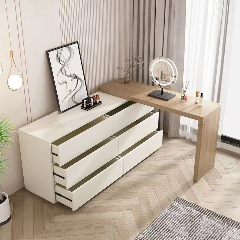 15" Wide Contemporary Make-up Vanity White Wooden Dressing Table