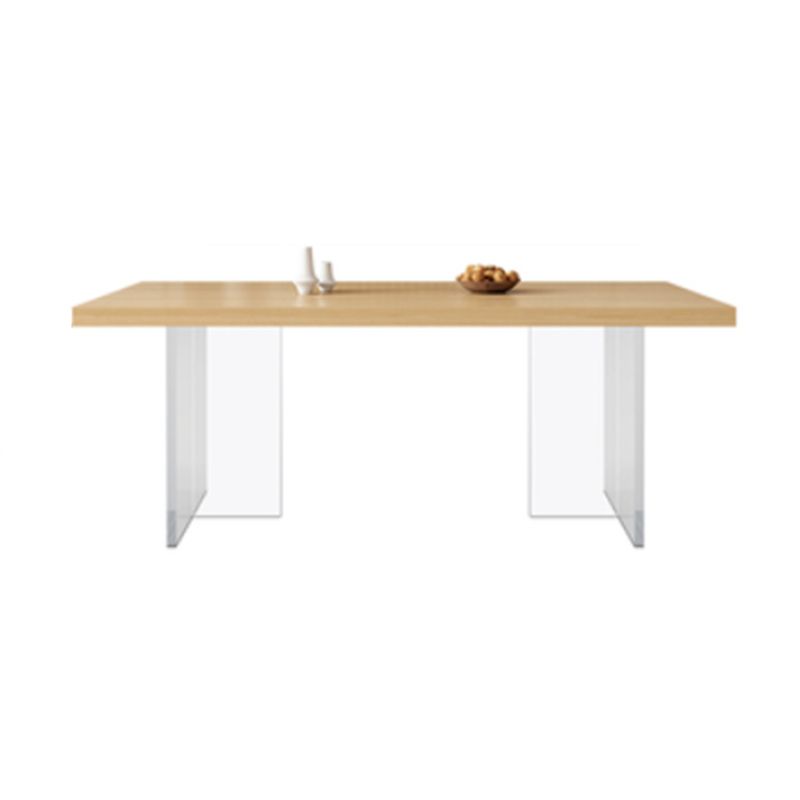 Contemporary Solid Wood Furniture 1/4/5 Pcs Dining Room Table Set in Natural