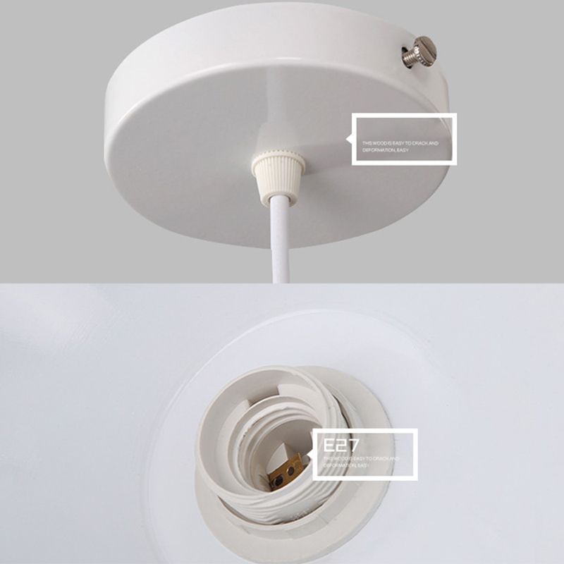 Trota in legno in metallo Trota sospesa a sospensione Simplicità Simplicità Apparecchio di illuminazione a sospensione per camera da letto