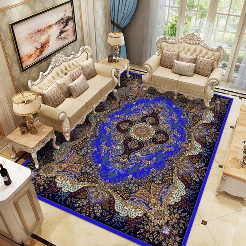 Bohemian Non-slip Carpet Polyester Area Carpet Stain Resistant Rug for Living Room