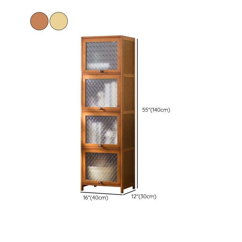 Wood Standard Cabinet Glass Door Contemporary Accent Cabinet with Doors