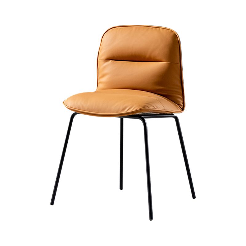 Silla de cocina de estilo moderno, sillas sin brazos con patas de metal
