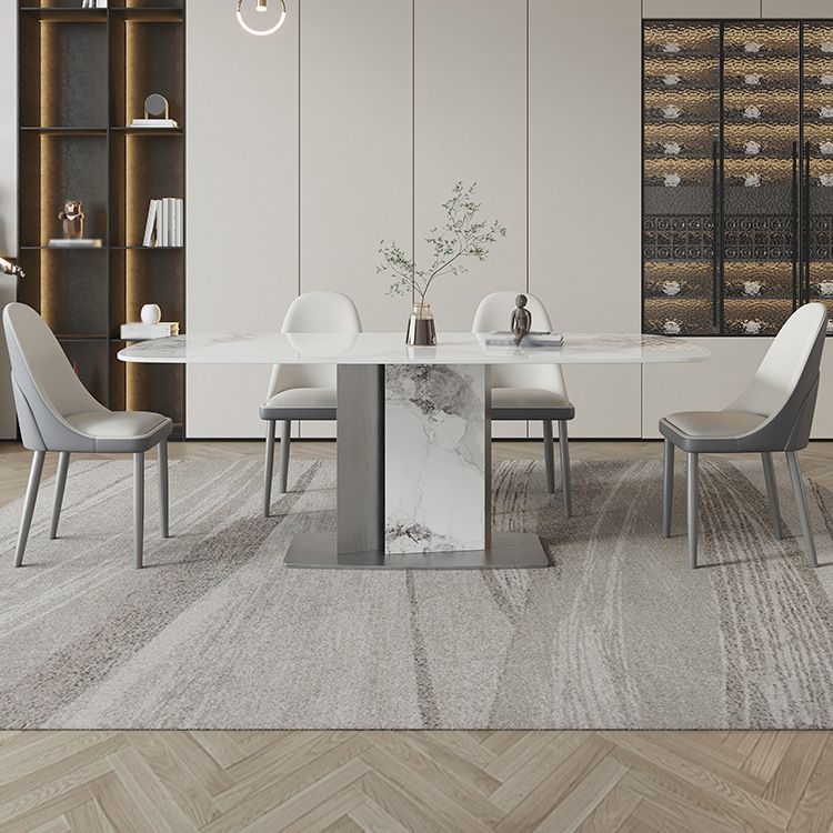 Designer Style Sintered Stone Dining Set Rectangle 1/3/4/5/7 Pieces Dining Room Table Set