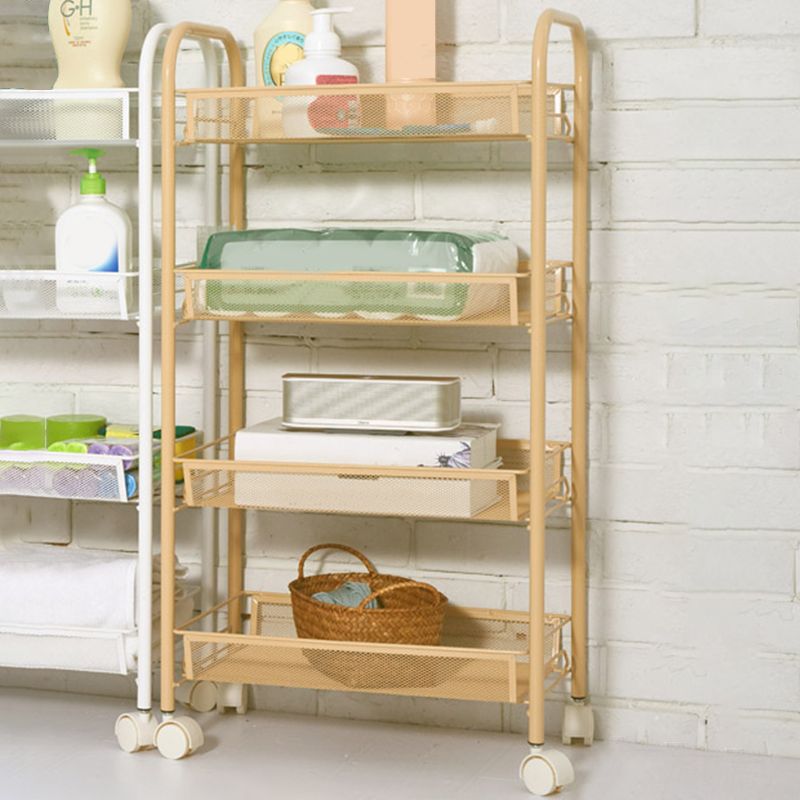 Standard Metal Bookshelf Contemporary Open Back Bookcase with Shelves