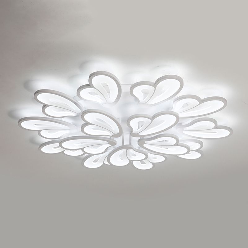 Weiße Deckenbeleuchtung moderne LED -Metall Deckenlampe für Wohnzimmer Schlafzimmer