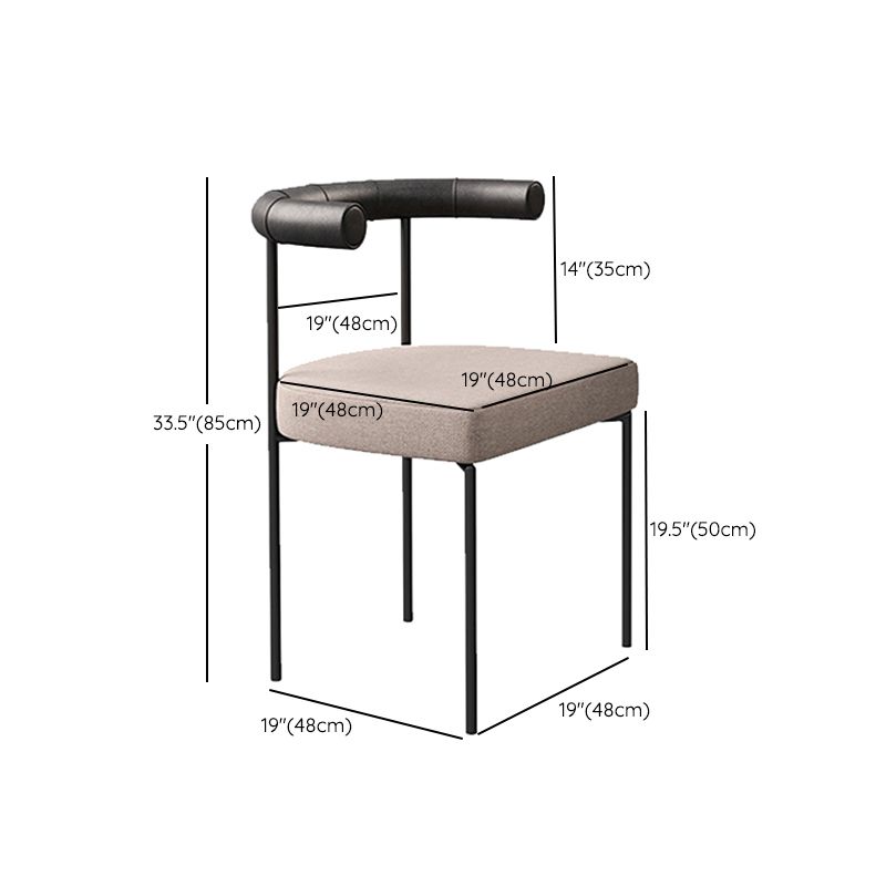 Modern Style Upholstered Counter Stool Low Back Barstool for Indoor