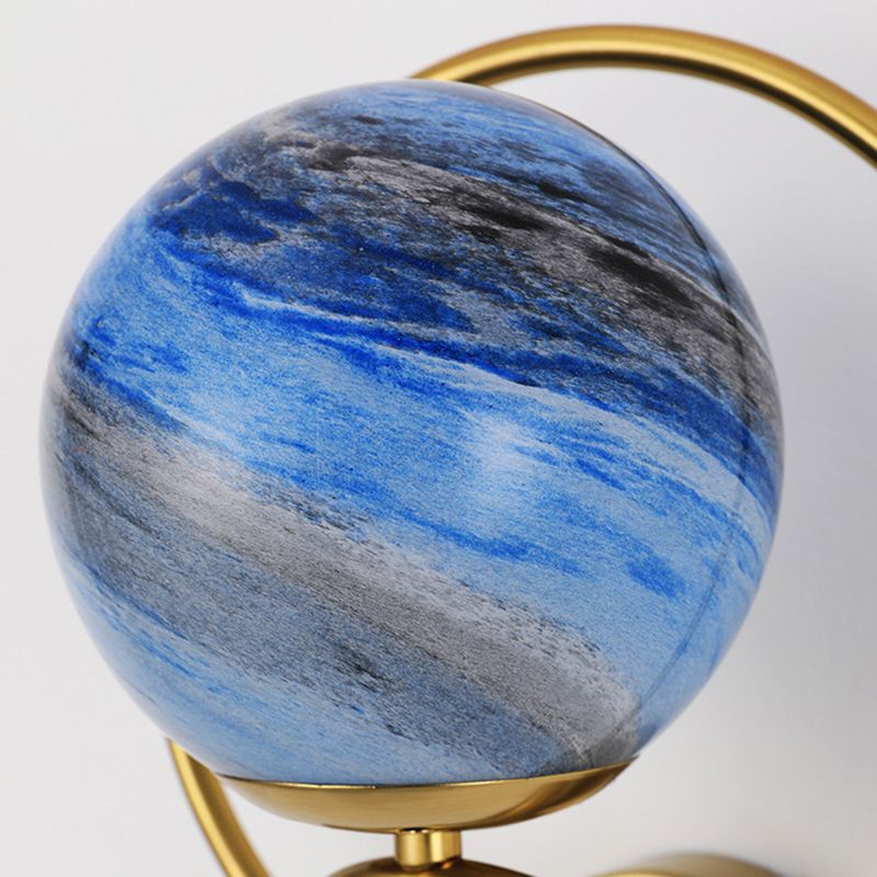 Contemporary Wall Sconce Globe Glass Wall Light Fixture for Living Room