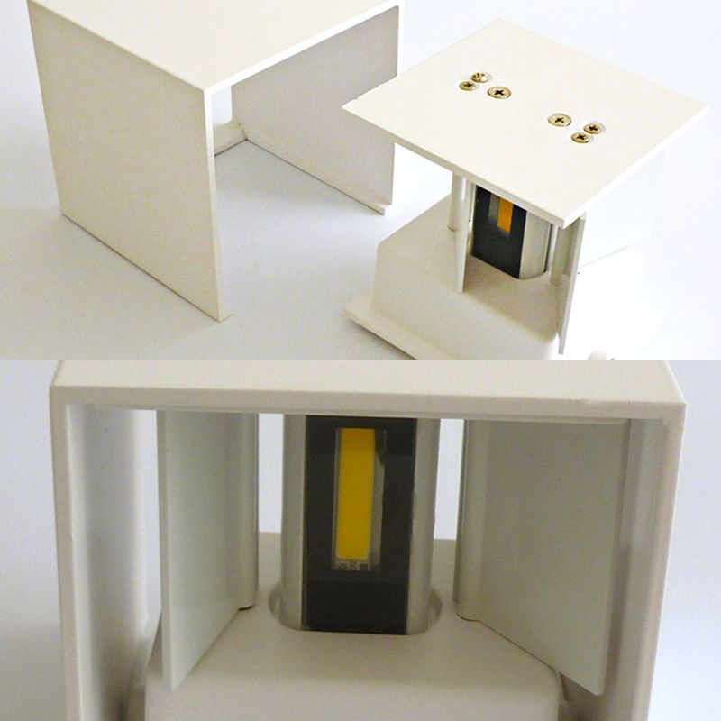 2 Leichter geometrische Wandleuchte Leuchten Moderner Stil Schwarz-Weiß-Aluminiumwandbeleuchtung