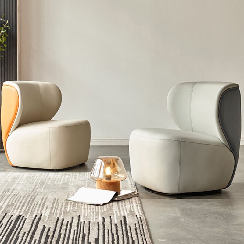 Bedroom Cotton Armless with Fabric Seat Fixed Back Accent Room Chair