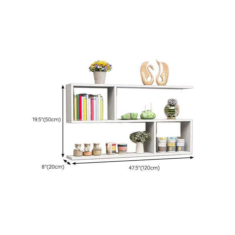 Modern Wooden Shelf Bookcase Wall Mounted Shelves Included Shelf for Bedroom