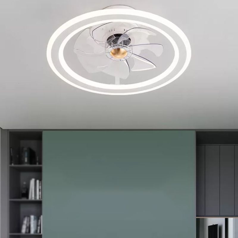 Luz de ventilador de techo circular de metal Simplicidad LED MONTADO LED MONTADO