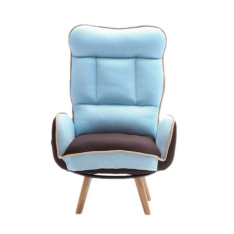 29.13"W Accent Chair Polyester Twill Lounge Chair with Basic Four Legs and Pillow Back