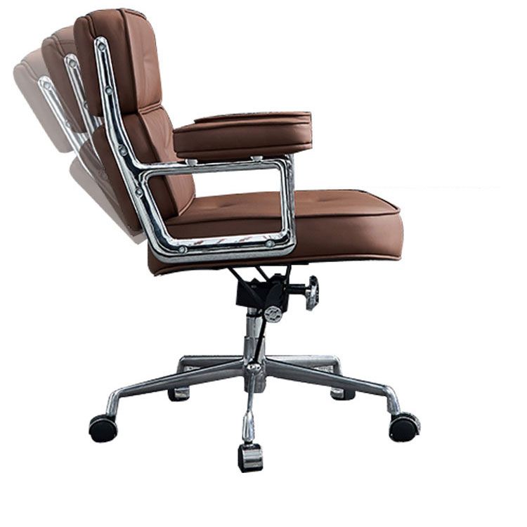 Fixed Arms Managers Chair Lumbar Support Middle Ergonomic Back Executive Chair