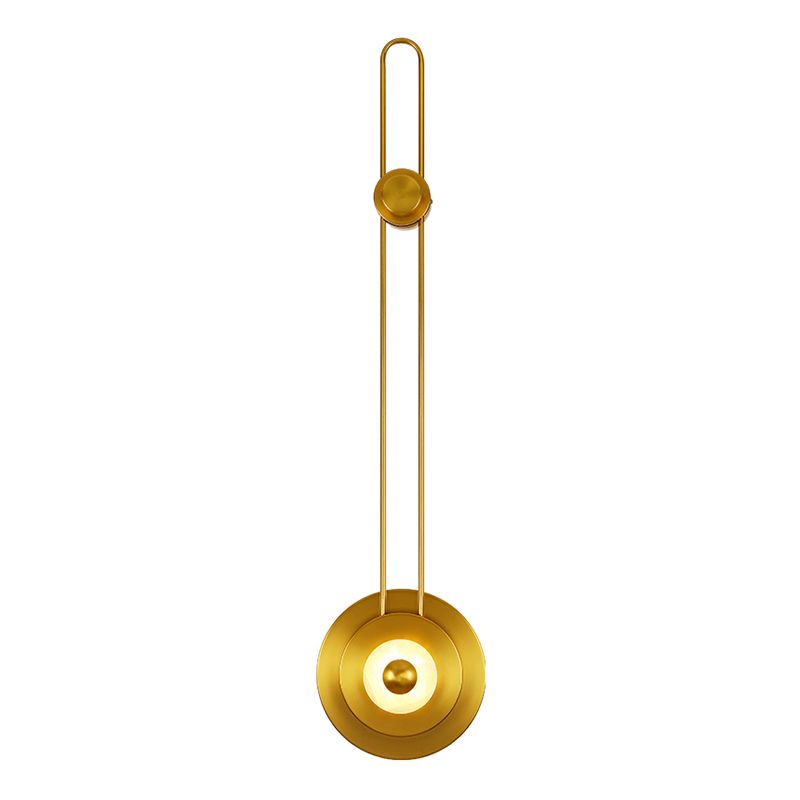 Light Luxury Wall Mount Light Iron Circle Shape Wall Lamp for Bedroom