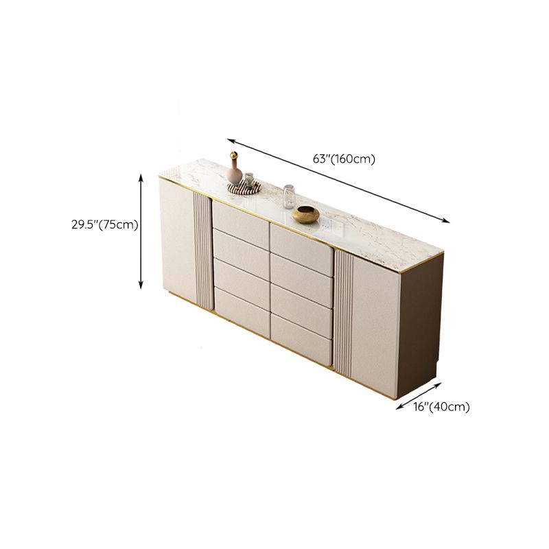 Classic Glam Storage Chest Dresser Stone Dresser with Drawers