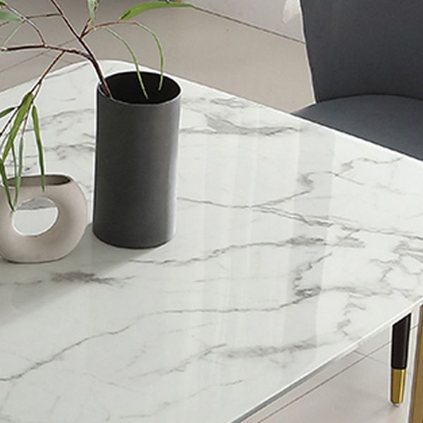 Stone Top Table Rectangle Dining Table for Home Kitchen Dinner