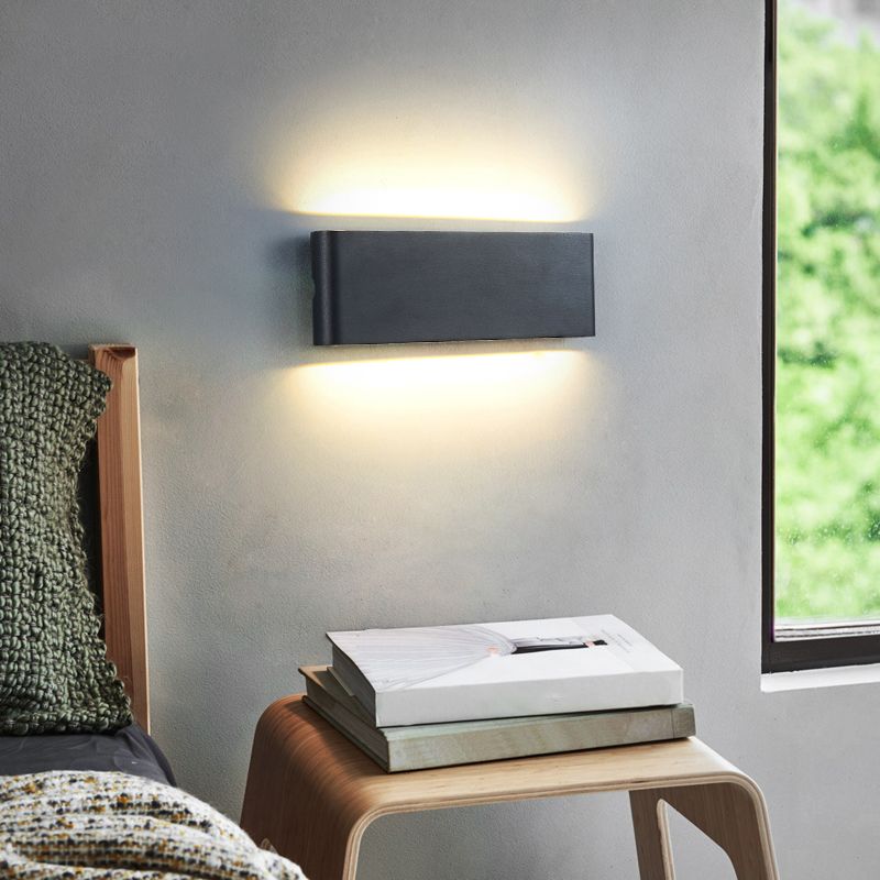 LED Metal Modern Wall Sconce Rectangle Shape Wall Light with Acrylic Shade for Courtyard