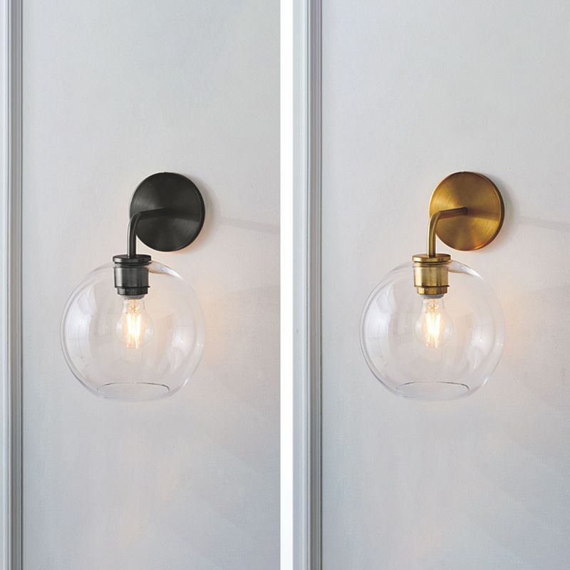 Simple Wall Sconce Lamp Glass Wall Mounted Light for Bedroom