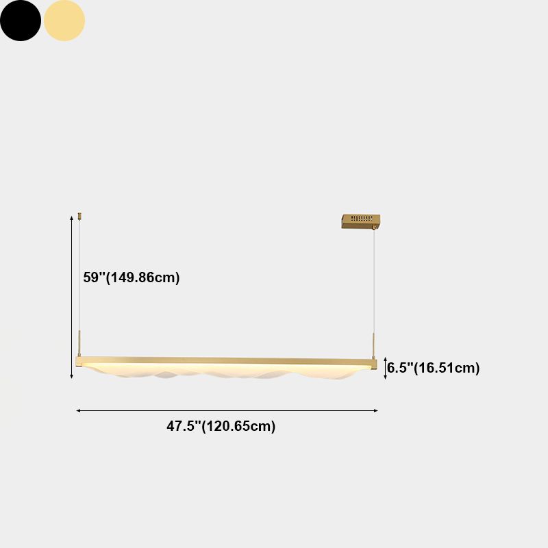 Estilo moderno lineal isla light light metal 1- luz colgante de la isla ligera