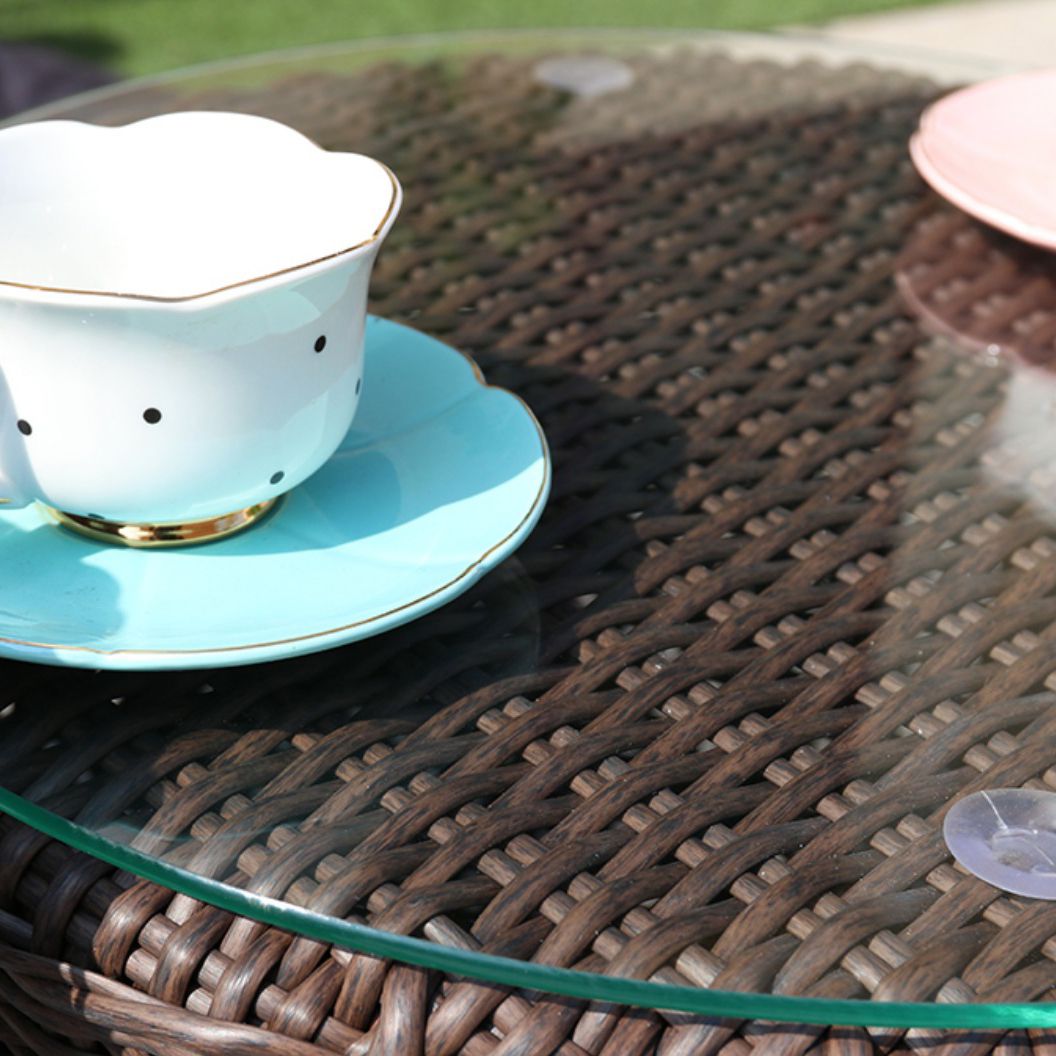 Modern Style Bistro Table Set Round 3 Pieces Bistro Table Set